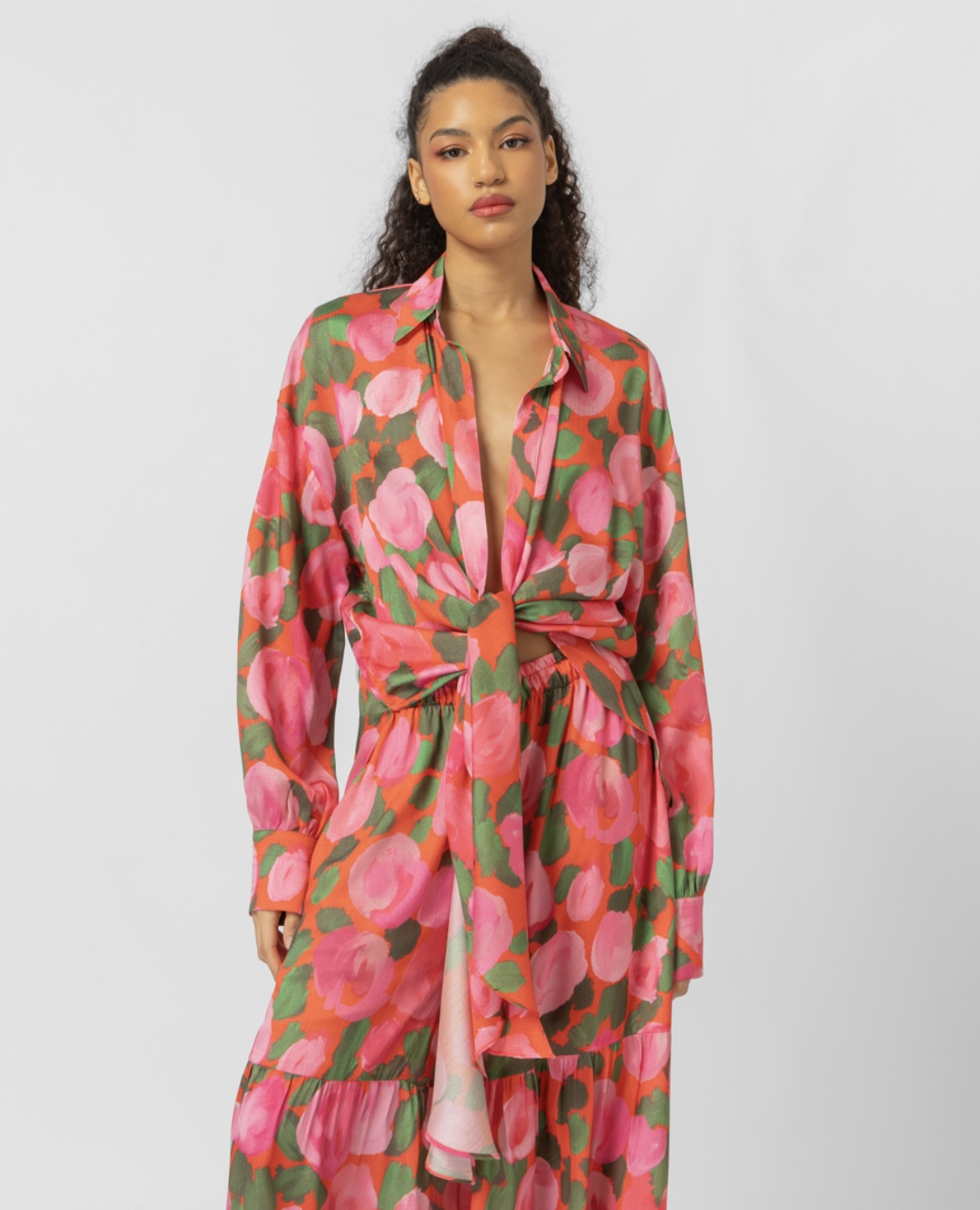 stripped jersey set top & παντελόνα sourloulou