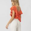 floral satin παντελοόνι-silky long skirt sourloulou