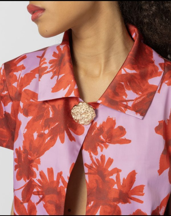 floral satin jacket