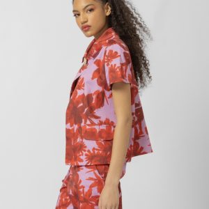 floral satin jacket