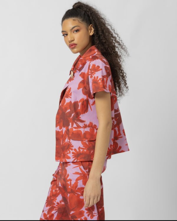 floral satin jacket