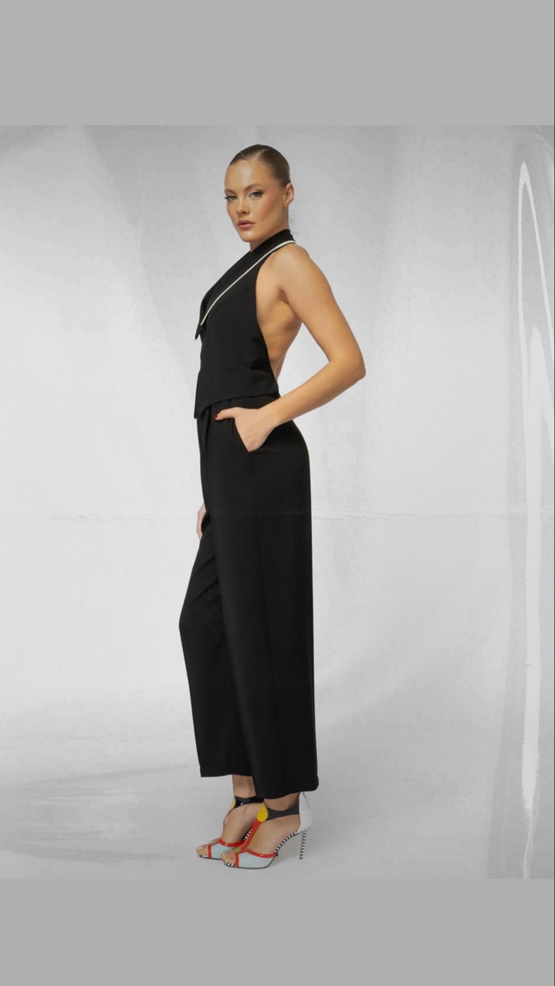jumpsuit with open back